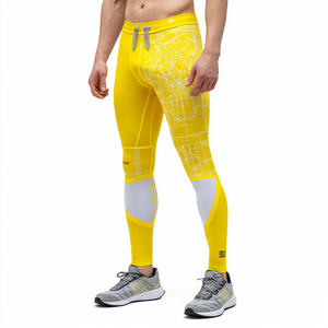 กางเกงเลกกิ้งออกกำลังกายผู้ชาย OEM 100% โพลีเอสเตอร์ กางเกงฟิตเนสแบบมีเชือกผูก กางเกงออกกำลังกายแบบรัดรูปสำหรับผู้ชาย - Product Image 2