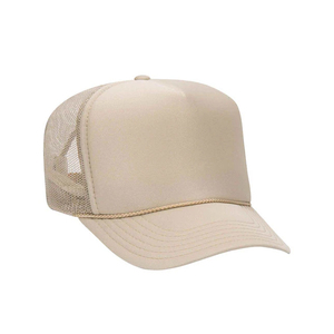 Custom trucker <b>hat</b> with patch logo wholesale bulk adjustable mesh snapback cap - Product Image 3