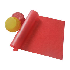 High Quality <b>Red</b> Glassine <b>Paper</b> Roll Rectangular Disposable Eco-friendly Microwave Safe Flower Garment Food Safe Decoration - Product Image 2