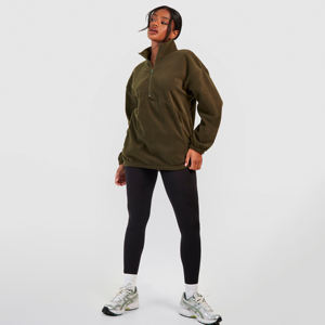 เสื้อฮู้ดดี้ขนเท็ดดี้แบบโอเวอร์ไซส์  รักษ์โลก  คอตั้ง  ซิปครึ่งตัว  สำหรับผู้หญิง  ลดราคาพิเศษ - Product Image 4