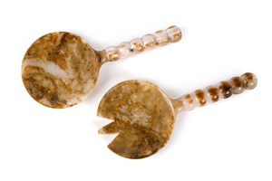 Ensemble de cuillères à salade en résine, écologiques, compatibles lave-vaisselle et micro-ondes, outils à salade faits à la main - Product Image 3