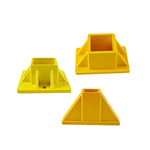 50 mm OD Corrosion Resistance FRP Processing Fiber Round Pipe Joints, square Pipe Fittings, Fixed Base - Product Image 3