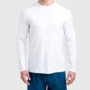 Camiseta de Hombre de Manga Corta, Blanca, de Algodón y Lona, Cuello Redondo, Corte Regular, Color Sólido, Transpirable, con Logotipo Tejido en la Parte Delantera - Product Image 1