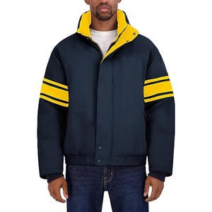 Veste bomber universitaire noire en gros, style Letterman, tendance - Product Image 1