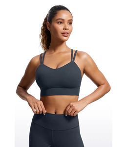 Women Solid Black <b>Racerback</b> Sports <b>Bra</b> Seamless Medium Support Yoga Workout Top Breathable Fitness Wear Spandex Nylon Quick Dry - Product Image 1