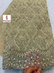 Soft Sheer <b>Polyester</b> Net Embroidery <b>Fabric</b> for Designer Bridal Dresses Couture Wear Bags Home Decor and Fashion Accessories - Product Image 4