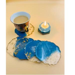 Juego de Posavasos de Resina Artística de Lujo en Oferta, Posavasos de Epoxi Duraderos, Ecológicos y Hechos a Mano para el Hogar, Bar y Restaurante - Product Image 1