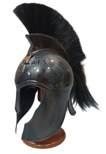Casque de Troie grec médiéval en acier doux, armure de guerrier spartiate entièrement portable, costume de foire Renaissance, vente en gros - Product Image 3