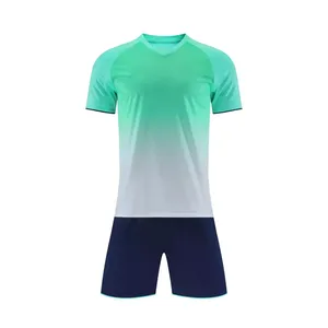 Uniforme Deportivo Personalizado para Equipos de Fútbol, Camiseta y Pantalones Cortos Transpirables de Secado Rápido, para Clubes, Escuelas, Academias y Ligas, en Algodón - Product Image 3