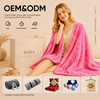 Jeté en fausse fourrure tricotée - Doux et moelleux, écologique, tie-dye magenta pour la décoration intérieure