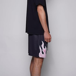 Men's Streetwear Shorts Drawstring Mid Waist Flame Pattern Egg Mesh Breathable Lightweight Good Quality Casual Wear 2026 - Product Image 5