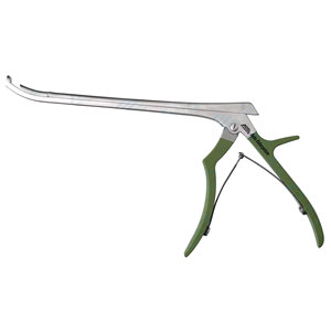 Pinzas Ferris-Smith Kerrison de Acero Inoxidable de 8 Pulgadas y 5 mm con Mango Recubierto de Silicona Verde para Uso Hospitalario - Product Image 1