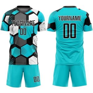 เสื้อฟุตบอลผู้ชายแบบแห้งเร็ว พิมพ์ลายชื่อแบบรีดร้อน โพลีเอสเตอร์ 100% ชุดฟุตบอลสำหรับผู้ใหญ่ ชุดทีมกีฬา - Product Image 1