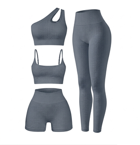 Ensemble de soutien-gorge de yoga pour femmes, tenue de sport, leggings taille haute, soutien-gorge de sport, vêtements d'entraînement pour femmes - Fournisseur - Product Image 1