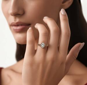 การตั้งค่าแบบง่ามสำหรับงานแต่งงานแหวนเพชรโมอิส925ทรงรีสไตล์วินเทจของเซลสเตอร์ลิงซิลเวอร์สุดหรู - Product Image 2