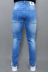 Jeans en denim nouvelle collection Gex pour homme, taille mi-haute, extensibles, bleu clair - Product Image 4