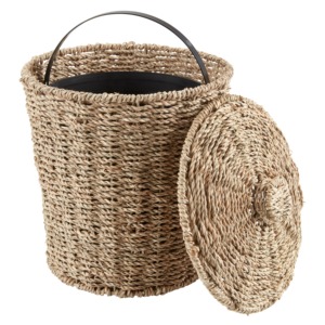 Seagrass <b>basket</b> <b>with</b> <b>lid</b> Handmade Storage <b>Basket</b> Wholesale eco-friendly Made in Viet Nam - Product Image 6