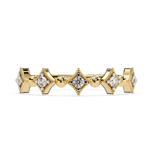 Anillo minimalista en espiral con diamantes de corte redondo para mujer, de oro macizo de 14k, apilable, para regalo, compromiso o aniversario. - Product Image 1