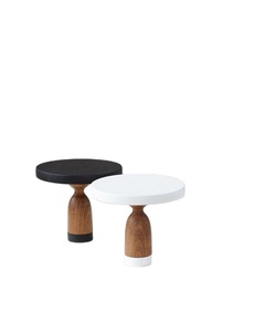 Trending Dual Color Wooden Cake Stand Set Dessert Display Pedestal Tray Black White Modern Serving Decor Item - Product Image 1