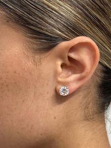 IGI Certified Round Brilliant Cut Lab Grown Diamond Earrings 4 Prong 10K 14K 18K Gold Loose Lab Diamond <b>Stud</b> Earrings Wholesale - Product Image 5