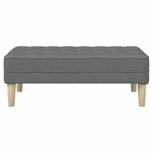 Banco de tela gris oscuro de 44.49 x 22.44 x 15.35 pulgadas con cojín para muebles de sala de estar - Product Image 4
