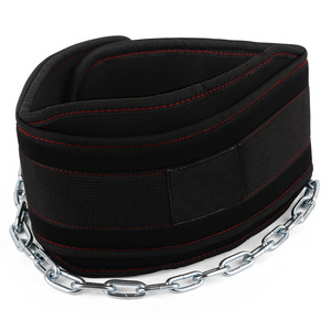 Heavy Duty Neoprene Dip Belt With Steel <b>Chain</b> For Weightlifting Strength Training Gym Workout Bodybuilding Fitness Support - Product Image 3
