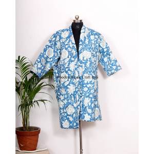 Vestido corto tipo kimono de seda, kimono indio de seda reciclada con patchwork, vestido bohemio tipo kimono, túnica kimono de talla grande, pareo de playa. - Product Image 5