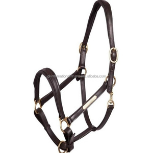 Licol équestre en cuir de cheval anatomique en cuir de haute qualité avec coutures fantaisie et rembourrage licol de course de chevaux - Product Image 3