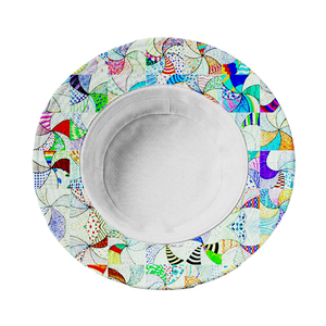 Casquette de soleil unisexe personnalisable avec logo, motif abstrait dessiné à la main, coloré, par sublimation, style streetwear tendance - Product Image 3