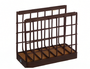 Moderno Portarrollos de Metal con Diseño de Rejilla, Acabado Marrón, para Decoración del Hogar, Accesorio de Cocina y Vajilla - Product Image 1