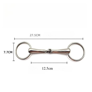 บิตม้าแบบปากกว้างขัดเงาด้วยมือ ทำจากเหล็กชุบเงิน พร้อมลูกกลิ้ง - Product Image 5