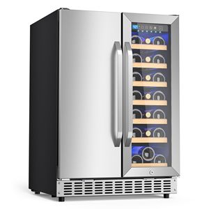 Frigorifero per Vini e Bevande da Incasso a Doppia Zona di Temperatura da 24 Pollici per Conservare le Tue Collezioni - Product Image 2