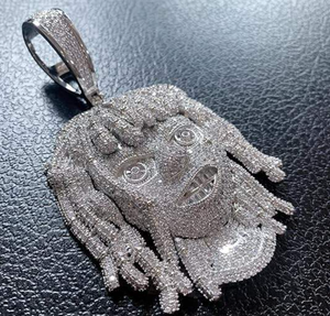 จี้เพชรโมอิสซาไนต์แบบ Iced Out สไตล์แร็ปเปอร์ พร้อมสร้อยคิวบาชุบเงิน 925 หรูหรา สไตล์ฮิปฮอป เครื่องประดับสำหรับทุกเพศ - Product Image 3