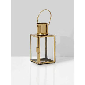 Farol Decorativo de Metal y Vidrio para el Hogar, Acabado Dorado, para Decoración de Mesa en Bodas y Navidad, Farol Colgante - Product Image 4