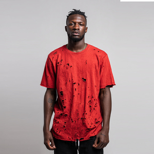 Camisetas Distressed de Hombre con Hombros Caídos, Oversize, Ligeras, Estilo Urbano de Verano - Product Image 5