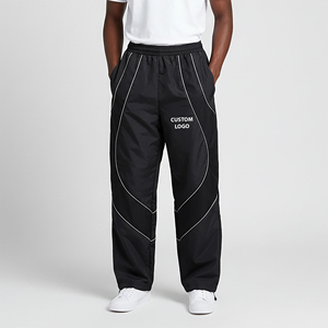 Custom Logo Men's Windbreaker Pants Streetwear Nylon Track Pants <b>Waterproof</b> Reflective Piping Joggers Athletic Sports <b>Trousers</b> - Product Image 4