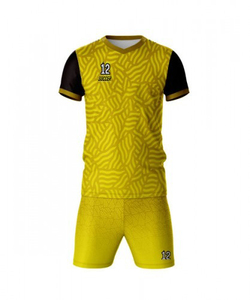 Conjunto de Camiseta de Fútbol Unisex Personalizada, Negra y Verde Azulado, Cuello en V, Manga Corta, Secado Rápido, Impresión por Transferencia de Calor, Número de Equipo 06 - Product Image 4