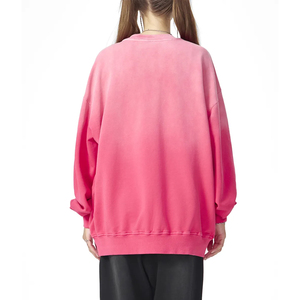 เสื้อสเวตเชิ้ตแฟชั่นฤดูใบไม้ร่วง สีชมพูพื้น ทรงครอป หนัก 220 กรัม ผ้าฝ้าย 100% สไตล์สปอร์ต สตรีทแวร์ สำหรับผู้หญิงและเด็กผู้หญิง ทรงไหล่ตก - Product Image 5