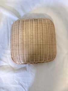 Handwoven Bamboo <b>Basket</b> <b>Small</b> Rustic Farmhouse Catchall 5x5 Inch Natural <b>Storage</b> <b>Basket</b> Eco Friendly Organizer - Product Image 2