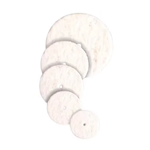 Disques en feutre haute densité avec trou de fixation pour le polissage fin, le lustrage, le meulage et la finition industrielle des surfaces - Product Image 5