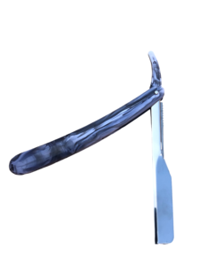 Rasoir droit professionnel de barbier en acier inoxydable avec manche en acier - Product Image 5