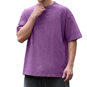 T-shirt pour homme en tissu tricoté délavé à l'acide, élégant, de haute qualité, best-seller avec service OEM, dernier design, meilleure qualité - Product Image 1