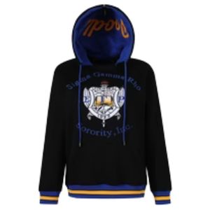 เสื้อฮู้ด Sigma Gamma Rho สีดำ SGRho สีน้ำเงินทอง เสื้อผ้ากรีกพรีเมียม เสื้อสเวตเชิ้ตสำหรับชมรมนักศึกษาแบบยูนิเซ็กซ์ - Product Image 1