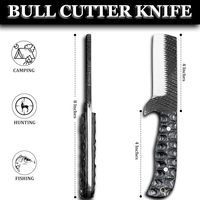 Couteaux de cowboy de qualité industrielle OEM à prix abordable avec étui en cuir - Couteau de boucher en acier raspé fait main de 8 pouces - Lame fixe EDC