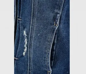 Women's Flo Short <b>Denim</b> <b>Coats</b> Ladies Streetwear Hip Hop Trend Casual Regular Fit Spring Medium Washed Simple Cotton Outwear - Product Image 6