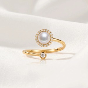 Anillo Giratorio Ovalado con Halo en Oro Amarillo, Blanco y Rosa de 14K con Diamantes Certificados por IGI y Claridad VVS para Mujer - Product Image 1