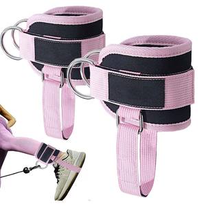 Nouvelle sangle de cheville rembourrée en néoprène avec anneaux en D en acier pour machine à câbles, idéale pour l'entraînement des jambes et des fessiers en salle de sport - Product Image 6