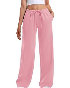 High Waist Women's Sweat Jogger Pant Famous Designer Cotton Cargo Trousers with Stacked Front Style ODM Winter Women Jogger Pant - Product Image 1