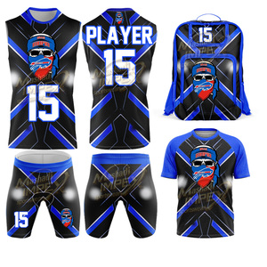 Youth <b>Compression</b> 7v7 Jersey Sublimated Sleeveless Hooded 7on7 Football Uniforms Jersey's - Product Image 1