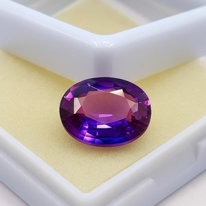 Hermosa Tanzanita Genuina de Forma Ovalada, Color Púrpura Intenso, para Joyería, Anillo, Talla Natural, Certificada GGI, Facetada, Suelta, G - Product Image 6